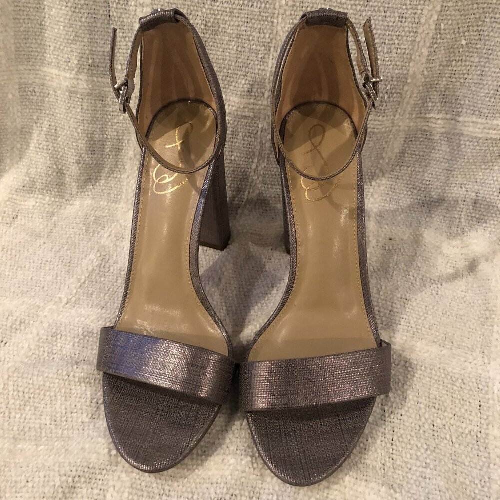 Sam Edelman Yaro Glitter Ankle Strap Heels - Picture 2 of 7